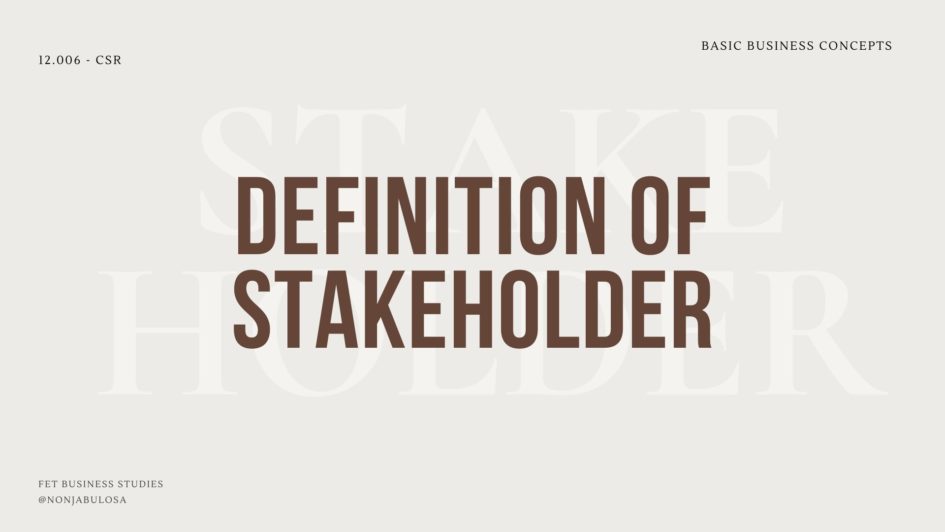 Header image for article on definition of stakeholder in business, define business terms