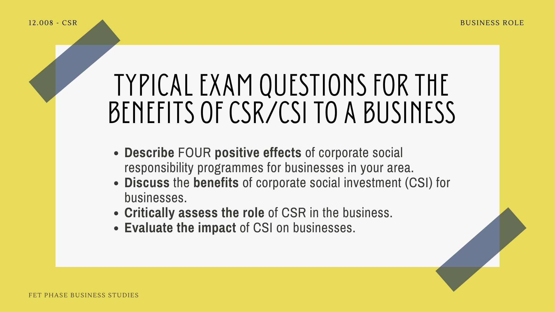 csi and csr essay business studies