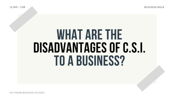 header image. disadvantages of CSI to a business. downsides of corporate social investment