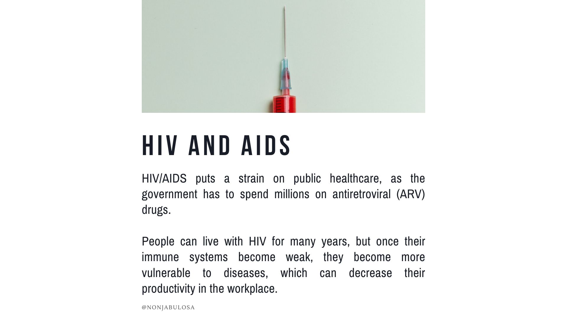 List of South African Contemporary Socio-Economic Issues - Definition and explanation of HIV and AIDS