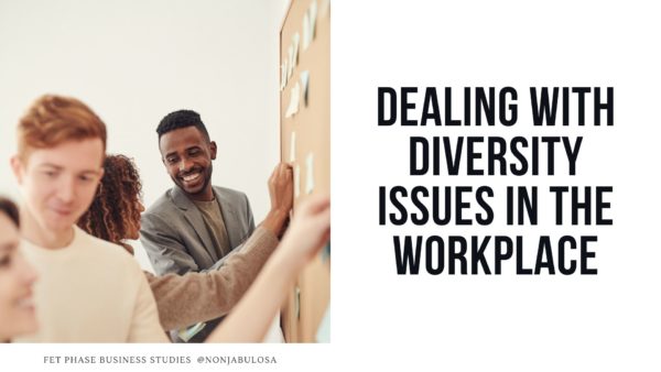 Header image for How to deal with diversity issues in the workplace. Photo of a diverse, inclusive, young workforce. Business Studies Grade 12 Term 2 Notes on Inclusivity. NSC Exams